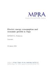 Achetez en toute sécurité et au meilleur prix sur ebay, la. Consommation D Energie Electrique Et Croissance Economique Au Togo