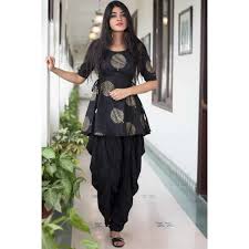 Gold Black Dhoti Set Sleeves Designs For Dresses Designs For Dresses Dress Indian Style