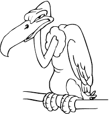 How to draw buzzard coloring page. Vulture Coloring Pages Preschool And Kindergarten Cartoon Drawings Cartoon Character Design Cartoon Vulture
