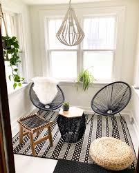 Eclectic White Sunroom Furnishings Patio Chairs Design