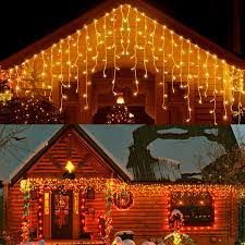 Maybe you would like to learn more about one of these? Amazon Com 33ft 400 Led Decoration Lights Outdoor Christmas Decorations Lights Outdoor Eaves Curtain Lights With 75 Drops 8modes Led Hanging Waterfall Lights Decor For Christmas Thanksgiving Halloween Home Kitchen