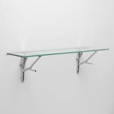 Glass Shelf Silver Branch Brackets West Elm Glass Shelf Brackets Glass Shelves Shelf Brackets
