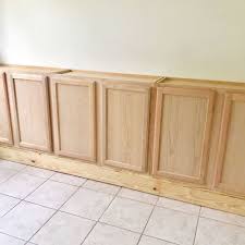 Most cabinets can optionally be made without doors and with a matching interior as open shelf cabinets. How To Build In Wall Cabinet Using Stock Kitchen Cabinets Diy Stock Kitchen Cabinets Unfinished Kitchen Cabinets Upper Kitchen Cabinets