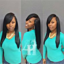 The sides can be on the low and the side part running on a straight line to the back. Deep Side Part Quick Weave Hairstyles Weave Hairstyles Long Hair Styles