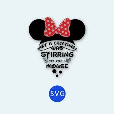 Not A Creature Was Stirring Not Even A Mouse Disney Pin On Svg Vector