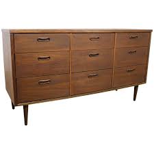 Vintage mid century modern dresser lowboy american modern walnut clean. Mid Century Walnut Danish Modern Style Nine Drawer Dresser At 1stdibs