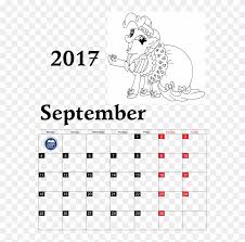 Monthly calendar for the month september in year 2017. Free Printable Kids Calendar September 2017 85913 December 2017 Calendar Coloring Page Clipart 3672346 Pikpng