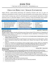 Recruiters look through loads of. Creative Director Resume Example Copywriter Marketing