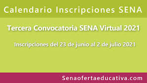 Tanto en cada una de. Tercera Convocatoria Sena Virtual 2021 Sena Sofia Plus