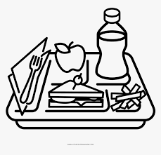 New pictures and coloring pages for children every day! Food Tray Coloring Page Clipart Png Download Lunch Tray Clipart Black And White Transparent Png Kindpng