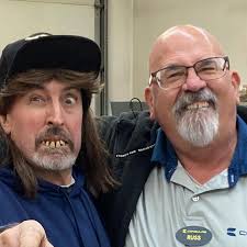 Shop teacher Russ Ferguson from good ol Ann Arbor, MI stopped by for some  Taryl Apparel, check out the world famous Grass Rats Garage and snag this  here photo with the man