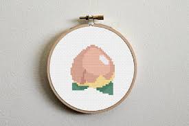 Animal Crossing Peach Cross Stitch Pattern Cross Stitch Patterns Stitch Patterns Hand Embroidery Art