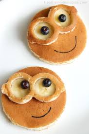 Funbites Minion Banana Pancakes Heather Hollandaise Recipe Fun Kids Food Food Art For Kids Kids Meals
