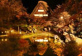 They typically include metal detailing and glass and are available in a variety of finishes, including copper if you have a traditional style home, of course, you want the outdoor lighting to match. Historic Japanese Village S Outdoor Museum Lights Up For Fiery Autumn Foliage Season The Mainichi