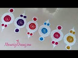 Easy And Creative Border Rangoli Designs Using Bangles For Festivals Simple Border Rangoli Youtube Rangoli Designs Simple Borders Creative