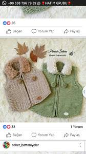 Aynur Cakir Adli Kullanicinin Bebek Erkek Yelek Panosundaki Pin Baby Knitting Patterns Yeni Baslayanlar Orgu Desenleri Orgu