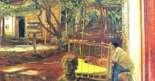 S Sudjojono Di Dalam Kampung Indische Schilderijen Schilderij Indonesie