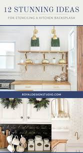It gives a nice, clean finish and kept our edges level and straight. 12 Stunning Ideas For Stenciling A Diy Kitchen Backsplash Design Royal Design Studio Stencils