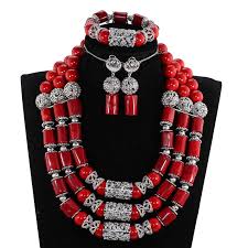 whole red bead costume jewelry