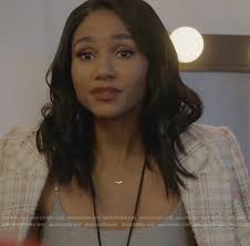 WornOnTV: Layla's pink plaid tweed blazer