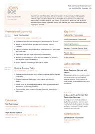 Maybe you would like to learn more about one of these? Nail Technician Resume Example With Content Sample Craftmycv
