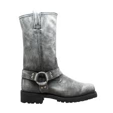 Ridetecs Men S Size 12 Stonewash Black Oiled Grain Leather 13 In Harness Motorcycle Boots 1442 Sbk M120 The Home Depot