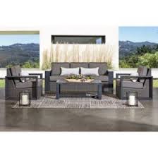 Member S Mark Agio Stockton 4 Piece Patio Deep Seating Set With Sunbrella Fabric Cherry Sam S Club In 2020 Deep Seating Seating Outdoor Seating Set