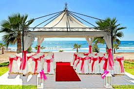 Beach Wedding At Aphrodite Gazebo Paphos Cyprus Wedding Package From Kefalos Beach Village Cyprus Ibride Com