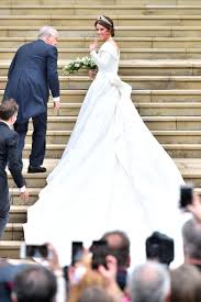Watch the guest arrivals and the wedding ceremony at st george's chapel, windsor castle, followed by the departure of the newly married couple in the carriage. Every Princess Eugenie Peter Pilotto Royal Wedding Dress Detail