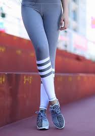 I Love How These Leggings Look Like Calf High Striped Socks Heatonminded Sports Leggings Striped Socks Leggin
