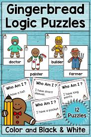 Puzzles in grade 3, chapter 4, in the service of place value, where the puzzles are called mystery number puzzles. Gingerbread Man Logic Puzzles Who Am I Logic Puzzles Christmas Reading Centers Christmas Reading