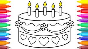 Birthday cake drawing for kids. Birthday Cake Drawing Coloring For Kids Coloring Pages For Children Coloringpainting 22 Cake Drawing Drawing For Kids Birthday Coloring Pages