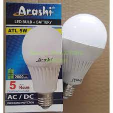 Oleh karena itu pada lampu led pasti terdapat circuit/ rangkaian untuk mengubah tegangan pln yang merupakan sinyal ac menjadi sinyal dc. Lampu Led Baterai Ac Dc Arashi 5w Otomatis Hidup Waktu Mati Lampu Shopee Indonesia
