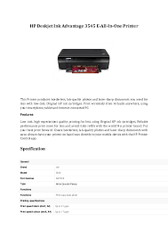 Download your software to start printing. Pdf Hp Deskjet Ink Advantage 3545 E All In One Printer Addocart Deals Academia Edu