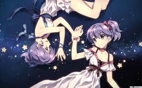 Purple hair often signifies that a character is stoic or arrogant, as it is a color associated with vanity and royalty. Anime Girl With Purple Hair Twins 2560x1600 Wallpaper Teahub Io