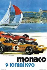 La escudería ferrari sonríe, pues n. Grand Prix De Monaco 1970 Gran Premio De Monaco Pubclicidad De Epoca Carteles Vintage