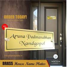 Brass House Name Plate Online Housenameplate In Name Plate Name Plates For Home Door Name Plates