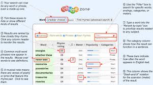 Rhyming words help children more easily remember words. Rhymezone Advanced Search