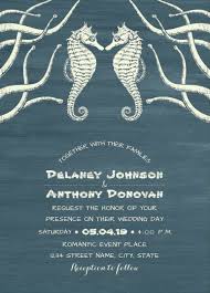 Nautical Beach Wedding Invitation Seahorse Wedding Invitation Modern Dusty Blue Seahorse Wedding Invitations Seahorse Wedding Beach Wedding Invitations