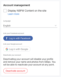 How Do I Deactivate My Account 500px Support Center