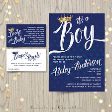 Prince Baby Shower Invitation Hands In The Attic