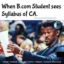 When B Com Student Sees Syllabus Of Ca Student Jokes Funny Friday Memes Accounting Humor