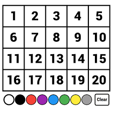 number chart 1 to 20 free virtual manipulatives toy theater