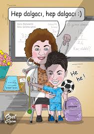 Ogretmene Hediye Karikatur Ozelcizim Ozel Cizim Sanat Karikatur Ogretmen Okul Ogrenci Hediye Komikhediye Komik Komik Hediyeler Cizim Hediyeler