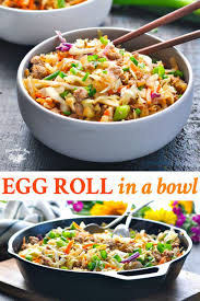 One Skillet Egg Roll In A Bowl Recipe Healthy One Pot Meals Ground Chicken Recipes Healthy Ground Chicken Recipes