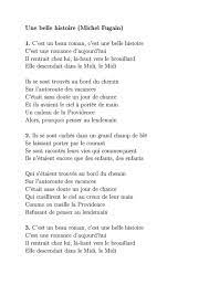 Click to see the original lyrics. Une Belle Histoire Michel Fugain Lyrics Apercu Historique