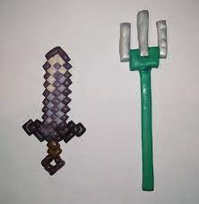A vex wields an iron sword that no. I Made An Enchanted Netherite Sword And A Trident Using Polymer Clay Whats Your Opinion D Minecraft