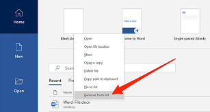 How To Clear Recently Opened File List In Word
