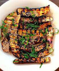 Miso Ginger Glazed Grilled Japanese Eggplant Grilled Eggplant Recipes Vegetarian Entrees Japanese Eggplant Recipes