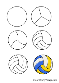 Add more details like shown in the image. Volleyball Drawing How To Draw A Volleyball Step By Step
